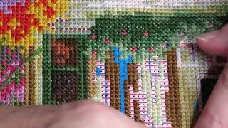 European Town Frame 4 Week #19 #crossstitch