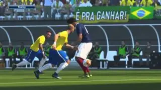 Бразилия против Франции.  Второй тайм.  Pro Evolution Soccer 2016.  PlayStation 4 -  PS4