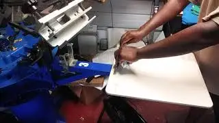 The easiest way to clean and remove water base adhesive from the platen.