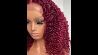 Who want try this 99j deep curly lace front human hair wig  ❤️#hairvendor #highlightwig