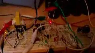 EM-15 coilgun prototype circuit on breadboard