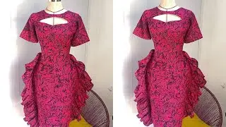 How To Draft a Bustier Dress With a Trending Keyhole Yoke. #Pattern Drafting.