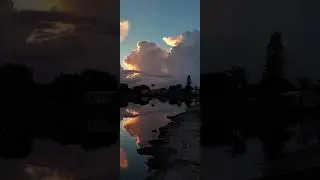 Amazing sunrise cloud lake reflection #shorts #clouds #sky  #reflection