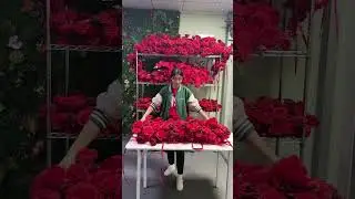 Red Rose Artificial Cloth Flower Wall Wedding Backdrop #floraldesign #flowerwall #backdrop #diy