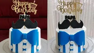 How to make Papa's, Dad's Birthday Cake / Father's day Cake / Grandpa birthday Cake / Beard Cake