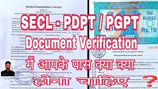 SECL  PDPT /# PGPT/APPRENTICE @DOCUMENT VERIFICATION #2022-23*
