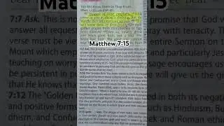 Matthew 7:15. False prophets are in the world today. Learn how to distinguish them by reading Bible