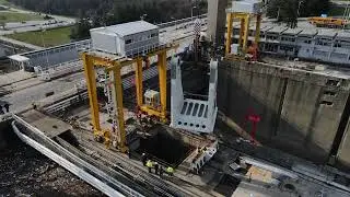 Montaza segmentnog otvaraca 52t - HE Đerdap 1