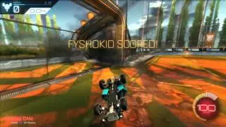 Rocket League - Late flip restore via ball (first documented flip reset)