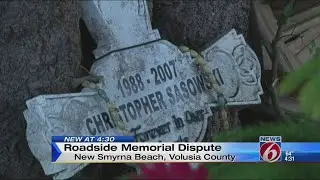 Roadside memorial dispute