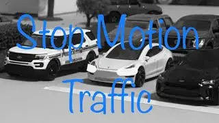 (Stop Motion) - Traffic at Pinewood Ave and W. Florence Blvd (Diecast 1:64 Scale Intersection)