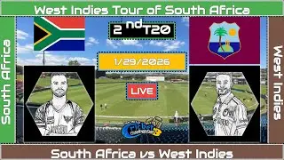 Wcc3 South Africa Vs West Indies 2nd T20 Match Live Stream|Score Card Game|SA Vs WI|WI tour of SA