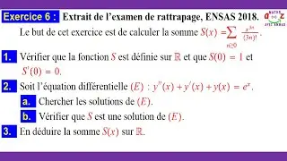 Somme d'une série entière et équation différentielle. Exercice corrigé