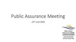 Public Assurance Meeting - 14th June 2021