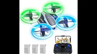 AviaLogic M2C Mini  Drone 720P HD Camera + LED Light, 3 Modular Batteries, Headless Mode, 3D Flips