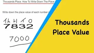 The Thousands Place. Writing The Place Value Of Numbers In The Thousands Place (1000)
