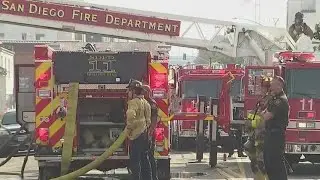 Firefighters knock down fire at vacant building in downtown San Diego