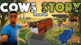 🚍 BUSSID Indian Cows Transport Vlog | Real Village Life Story 🐮 