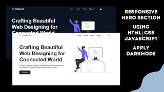 Simple Responsive Dark Mode Hero Section | HTML, CSS & JavaScript Tutorial