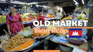 Old Market (Psar Chas)  Siem Reap, Cambodia 🇰🇭 | Walking Tour. Virtual Travel.