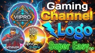 Gaming Channel Logo Kaise Banaye | Free Gaming Logo Design | Super Easy Tutorial Hindi