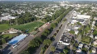 Valley Stream NY from Above  Aerial Views in 4K