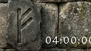 4 Hour Wealth Manifestation Timer ᚠ Fehu Rune for Success & Productivity