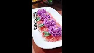 Purple sweet potato jasmine flower mousse
