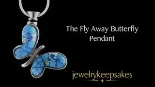 Fly Away Butterfly Cremation Pendant