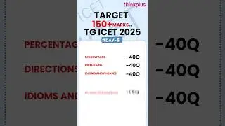 🚀 TARGET 150+ in TG ICET 2025 🚀