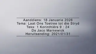 JM 20260118 - Laat Ons Toetree tot die Stryd