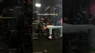 Pierwsza setka na klatę ✅Kolejny cel: 110 kg!#benchpress #gym #motivation #shorts #fitness