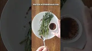 Baked Baby Asparagus w/Balsamic Butter Sauce. #asparagus