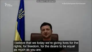 Volodymyr Zelensky Address to European Parliament - March 2022 - English Subtitles