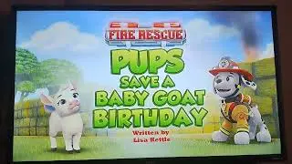 Fire Rescue: Pups Save A Baby Goat Birthday Title Card