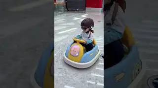 Jinbao has a new ride! #Cute kids ride bike #Baby toy #Bumper car #Electric toy car #Baby humans