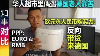 欧元&人民币购买力: 反向带货来德国 每次行李箱不够用！ | 华人超市偶遇德国老人诉苦 东西太贵 生活艰难 | 美国 德国每年移民国外人数创新高 2023年 超20万德国人移民他国