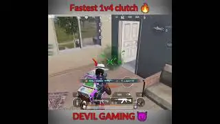 Fastest 1v4 clutch 🔥 | #shorts #pubgshorts #devilgaming