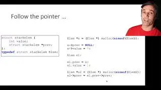 Dynamic stack visualisation and implementation in C with a linked list