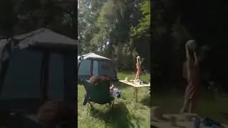 Zelten mit Kindern im Quick Villa Campingzelt