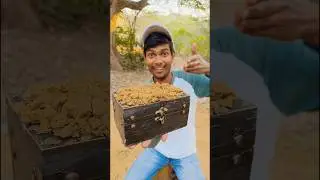 After hiding the small box in the field, a big vermillion was found. #shorts #viral #tranding #video