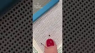 How to stitch and secure a bead in needlepoint #ndlpt #needlepoint #needlework