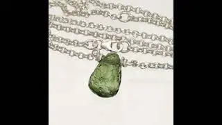 Authentic Czech Moldavite Tektite Silver Necklace