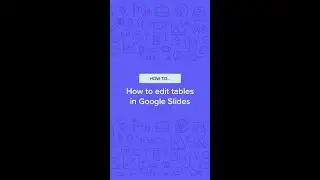 How to edit tables in Google Slides #shorts