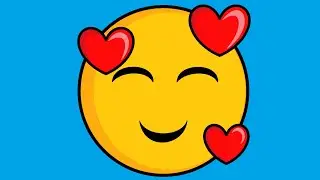 HOW TO DRAW A EMOJI WITH HEARTS in MS Paint - Part 1