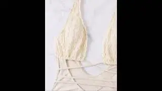 Rib Lace Up One One piece Swimsuit Colour: Beige Size: L Price: NAIRA: 25k USD :