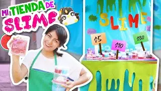 Mi Puesto de Slime en mi CASA 🦄 💦 ¡Bolsitas de 10 pesos y Frascos de 5 pesos! | Conny Changarros