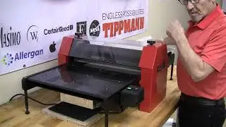 Don shows how the Roller press can cut and crease for display boxes