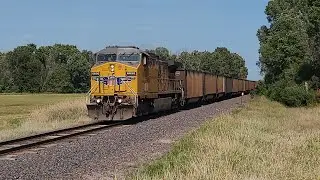 UP 6650 and 7022 on Edgewater Coal Empties 9-9-2025