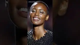 Glam Makeup Look on Dark Skin #fashion #aimodel #darkskinmakeup #runway #shorts #youtubeshorts